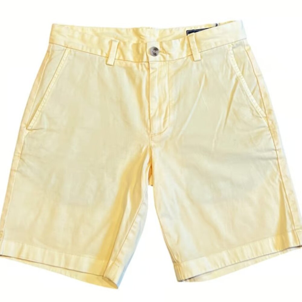 NWT Vineyard Vines Men's 9 Inch Stretch Breaker Shorts in Yellow Drop - Size 42